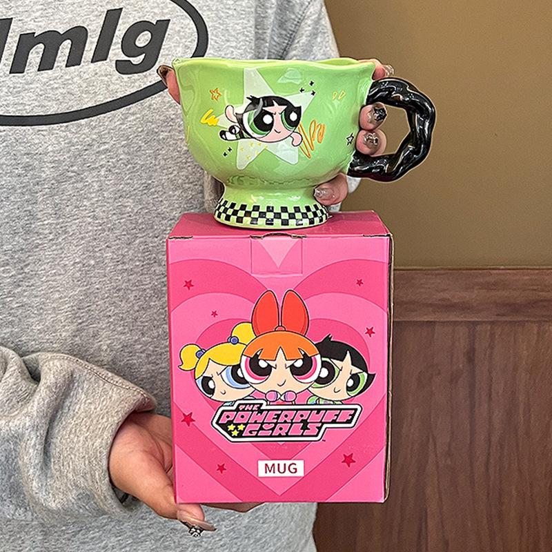 Caneca Policial Menina Voadora Marca Nova Alta Beleza Cerâmica Copo de Água Para Meninas Casa Leite Copo de Café da Manhã Presente de Aniversário 360ml