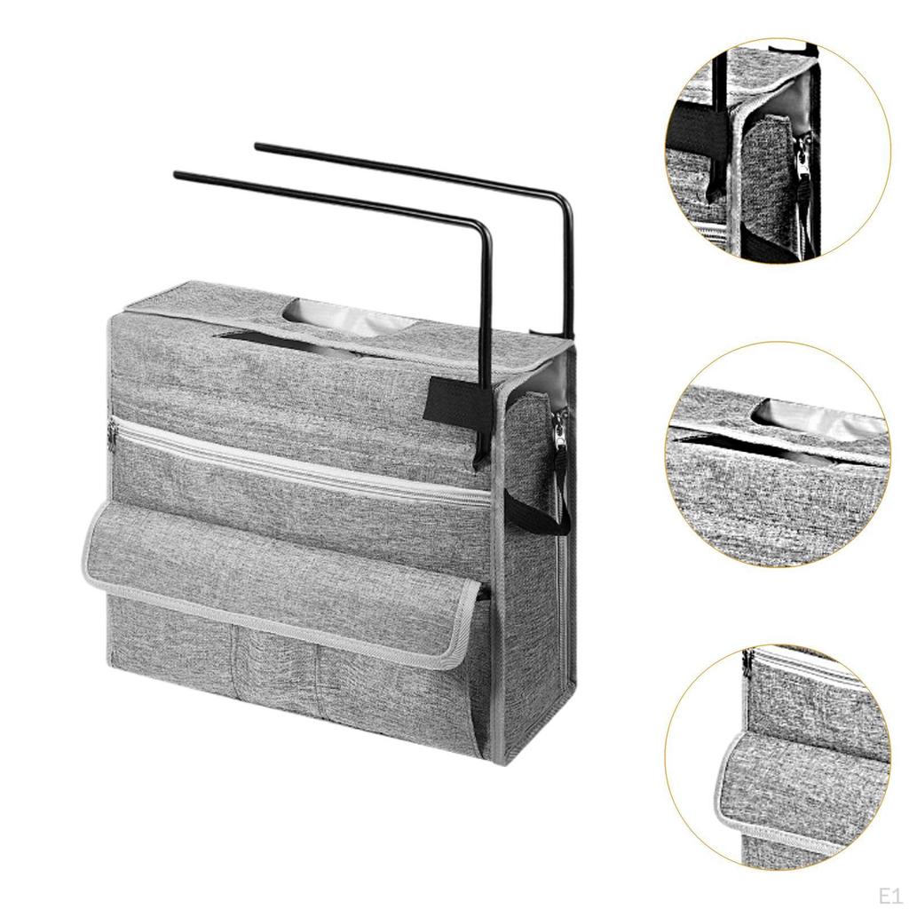 Hanging Under Desk Storage Bag for Diaries And Documents Multipurpose Organizer Smooth Side Zipper