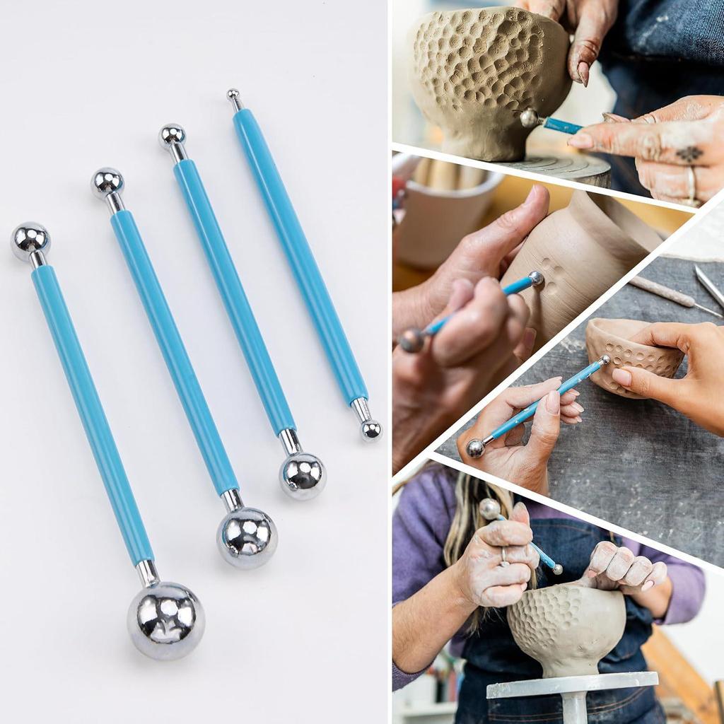 61-Piece Polymer Clay Tool Set for DIY Pottery, Carving & Embossing