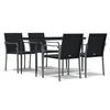 Vidaxl 5-Cz. Garden Furniture Set With Cushions, Polyrattan And Steel