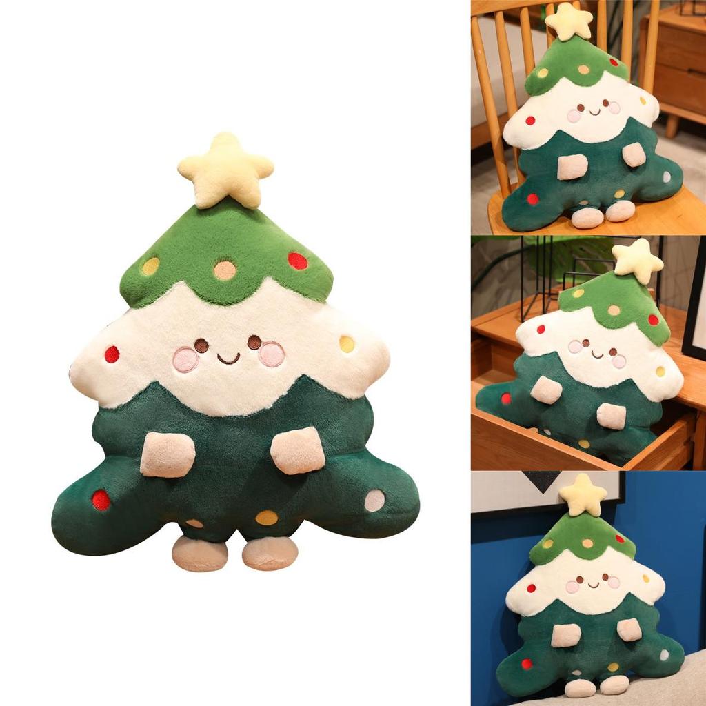Christmas Tree Man Plush Pillow With Pp Cotton Filling For Holiday Home Decor