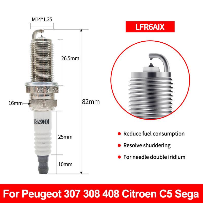 LFR6AIX-11(5416) Dual Iridium Spark Plug For BYD F0/F3 1.0L F6S6M6 2.4L Mitsubishi Grandis 2.4L Zotye Z100/Z200/Z300 1.5L ,4X