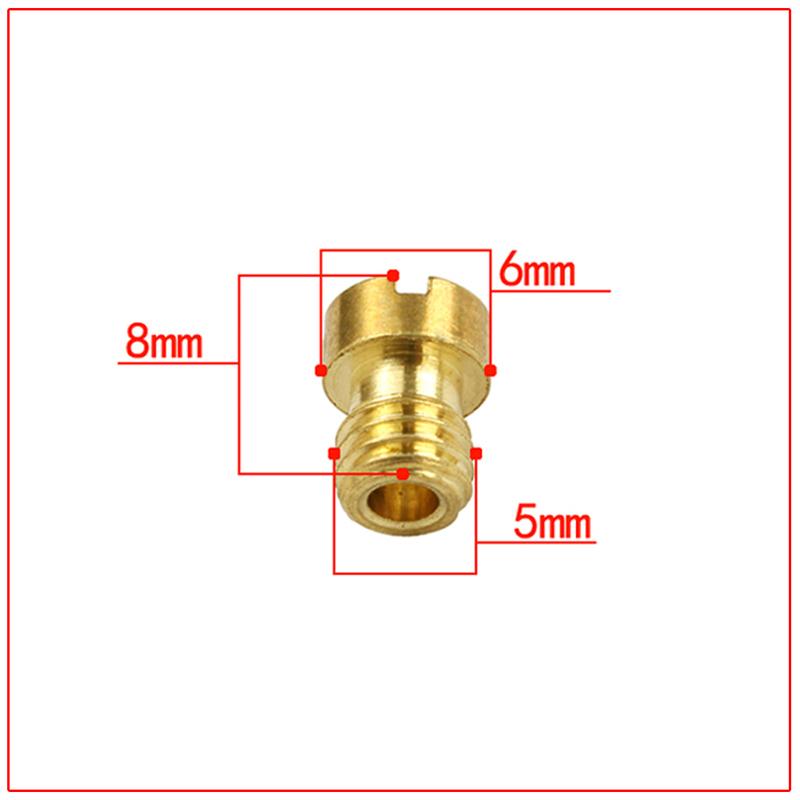 10pcs M5 Main Jet 5mm for Keihin OKO KOSO PWK Carburetor 125cc 150cc CVK PZ27 PZ30 152QMI 157QMJ Injector Scooter Parts