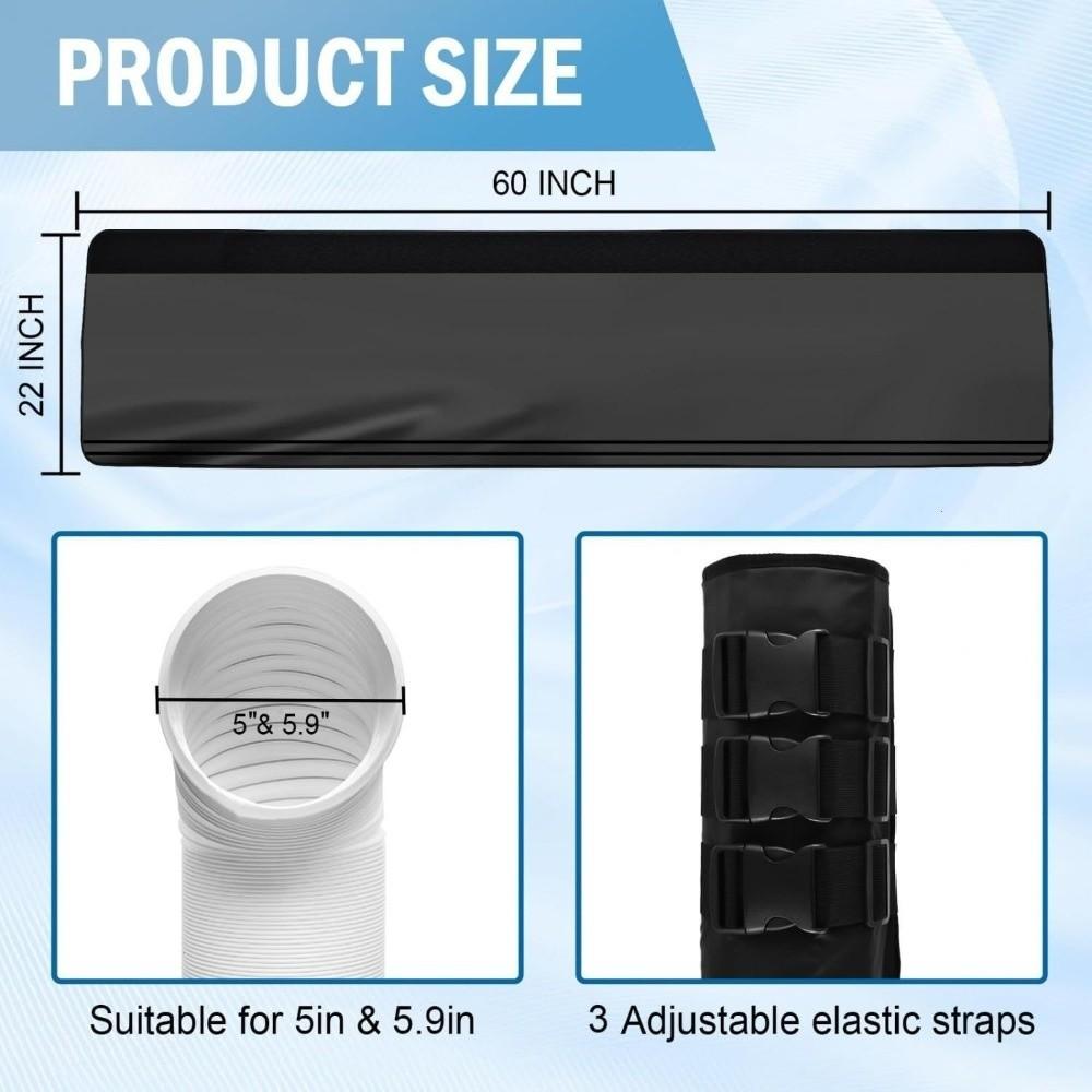 with 3 Straps Insulated Hoses Duct Cover Waterproof Air Conditioner Insulation Wrap Household
