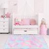 Tie-dye Plush Carpet 40x60cm Home Soft Area Rug Girls Bedroom Bed Blanket Children's Room Decoration Non-Slip Floor Mat