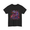 Neon Dripping T-Rex T-Shirt Psychedelic Dinosaur Paint Splash Graphic Tee