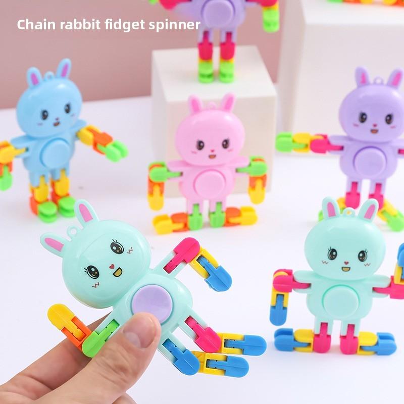 Rabbit Toy Stressrelief With Plastic Spinner Chain For Kids Enthusiasts And