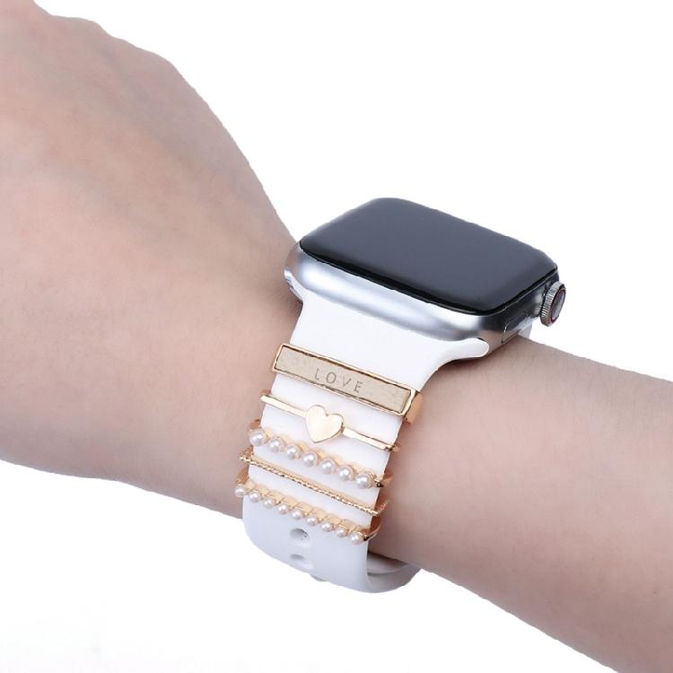 Novelty Watch Bands Charms Decorative Rings Loops Silicone Strap Decor for Watch
