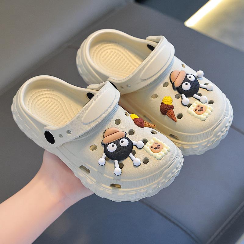Summer Children's Clogs Boys and Girls Non-Slip Soft Cushion Parent-Child Closed-Toe Breathable Outdoor Kids Beach Sandals