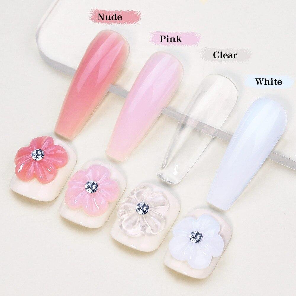 15ml Non-stick Building Gel Nail Extension Soild Gel White Clear Pink Nail Art Gel Nail Prolong  Construction Extend Glue YSL