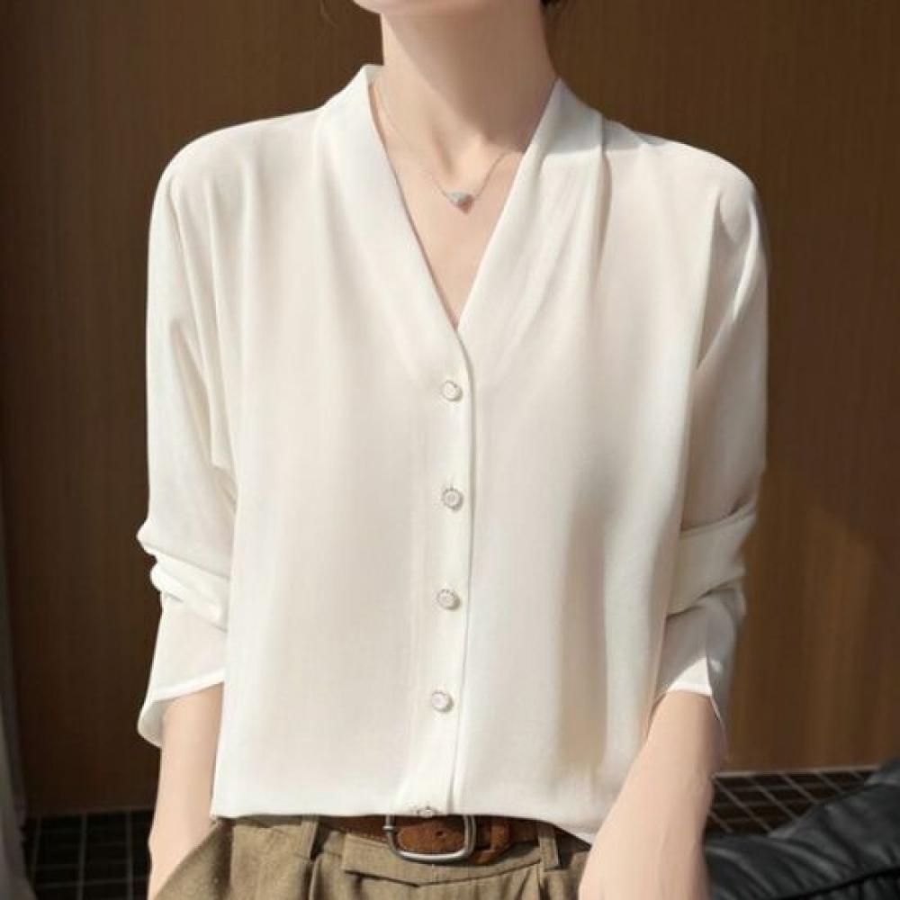 NaVaVa V Neck Long sleeVe Blouse Nb3070