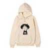 Anime Monkey D Luffy Hoodie, One Piece Q Version Character Graphic Print Pullover Sweatshirt Long Sleeve Streetwear for Men Women
