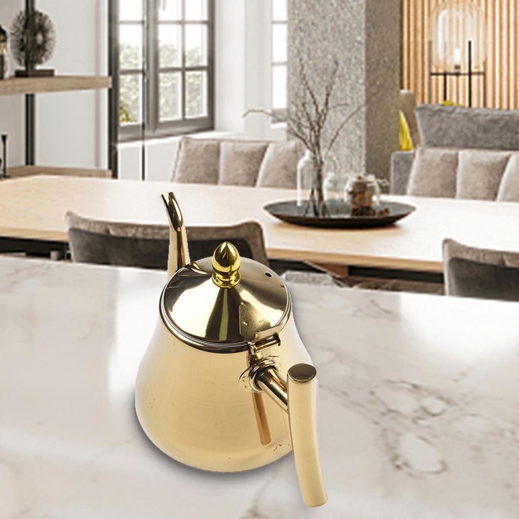 Sturdy Stainless Steel Teapot for Induction Cooker Built In Filter Design