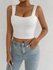 2026 Spring/Summer Women's Wide Shoulder Camisole: Double Layer Fabric, Slim Fit, Not See-Through
