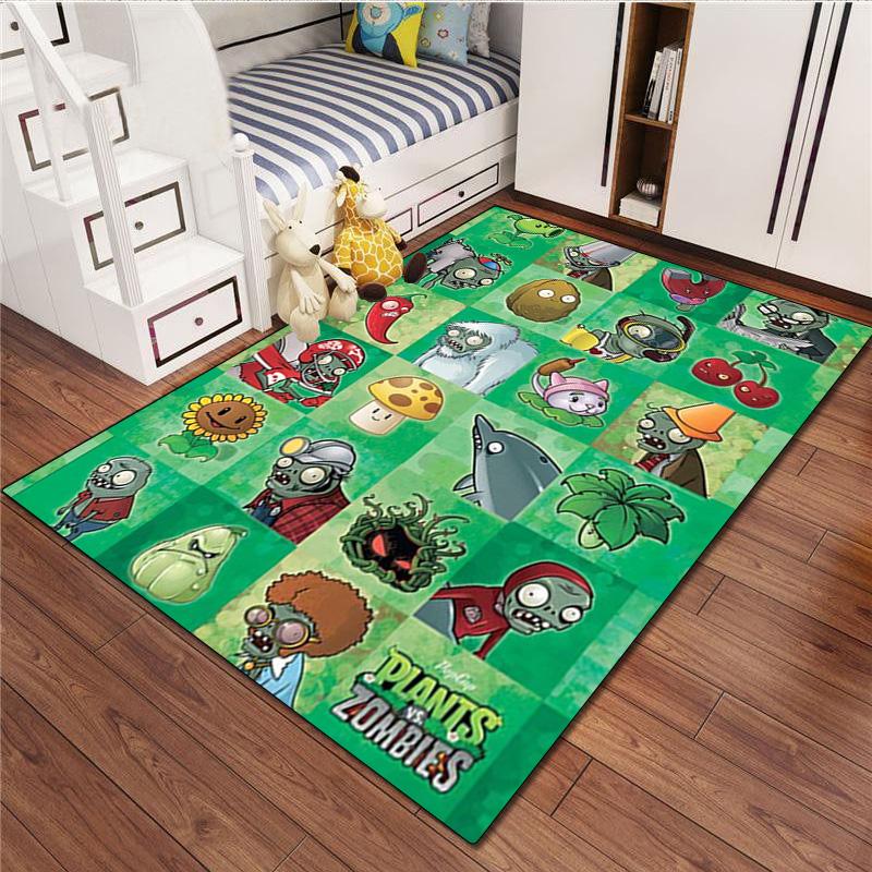 1 Stück Pflanzen V.S. Zombies Teppich - Heimteppich Büro Dekorativer Teppich Für Wohnzimmer Schlafzimmer Fußmatte Boden Teppich Computer Stuhl Bereichsteppich