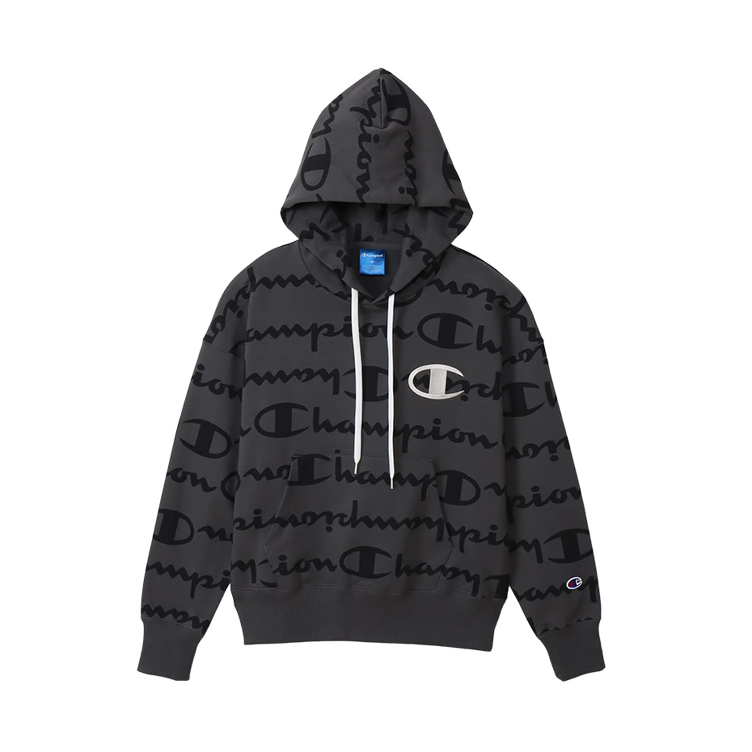 

Champion COTTON USA Logo Hooded Long Size M Women s One-Point Sweatshirt, Sleeve, Off-Black, (CW-YS103)