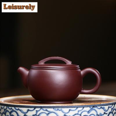 170ml Oude Yixing Paarse Klei Theepotten Handgemaakt Grote Kaliber Pot Ruwe Erts Paarse Modder Ketel Zisha Theeset Drinkgerei Benodigdheden