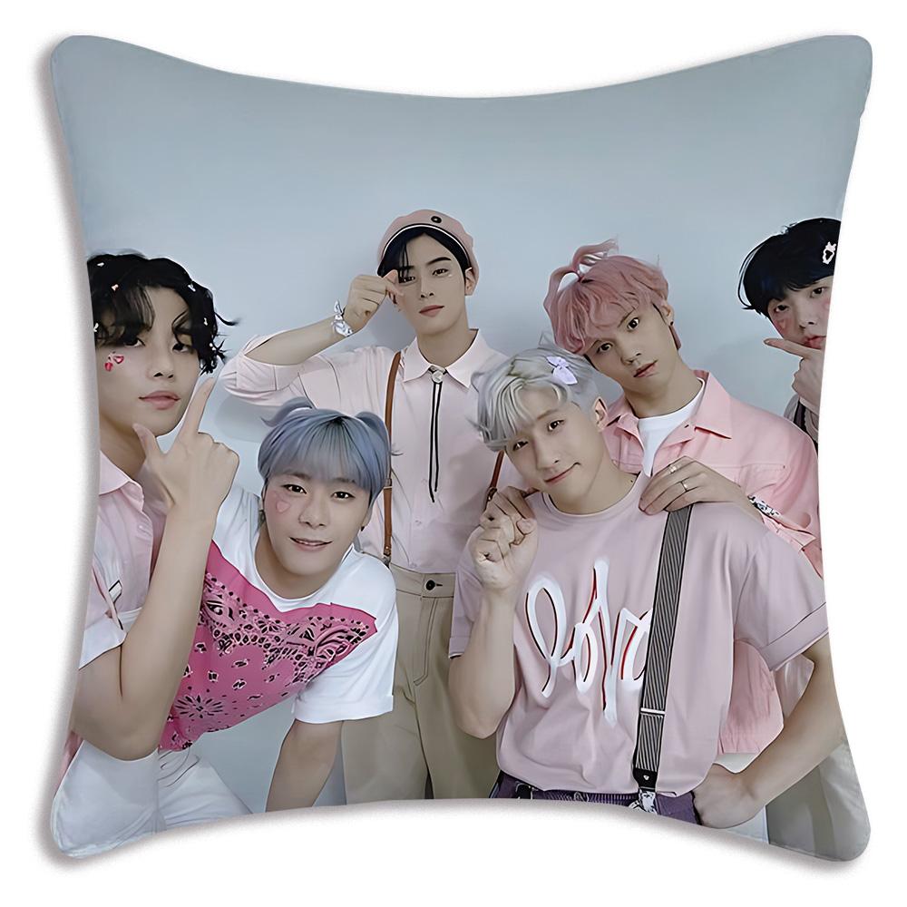 Cool Fashion Singer Korean Wave Pillow Covers Cartoon Sofa Decorative Home Double-sided Printing Short Plush Cute Cushion Cover