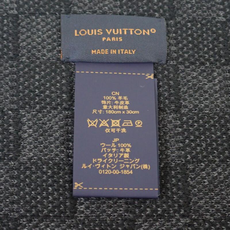 Louis Vuitton M77988 Scarf Black Wool Mens
