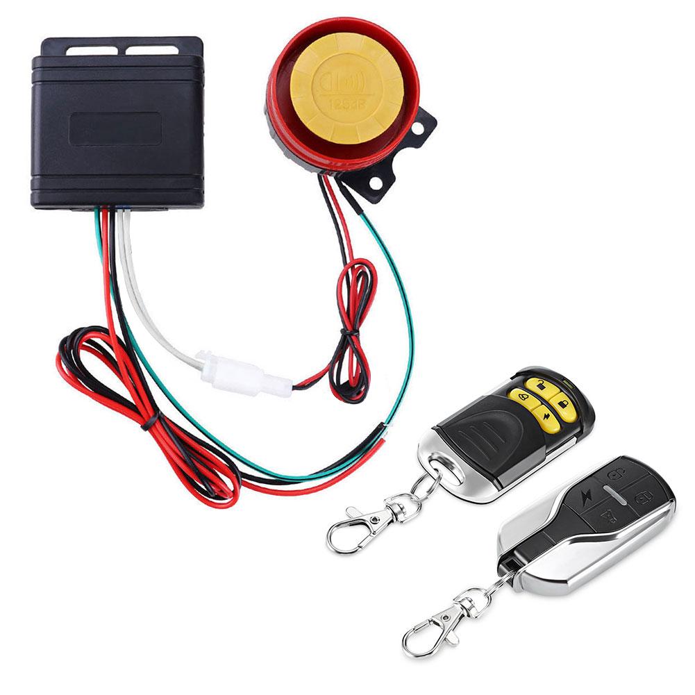 Motorcycle Security Alarm Anti-Theft For Motorcycle Remote Control Key Shell Motorbike Scooter Motor Alarm With Remote Start чёрный