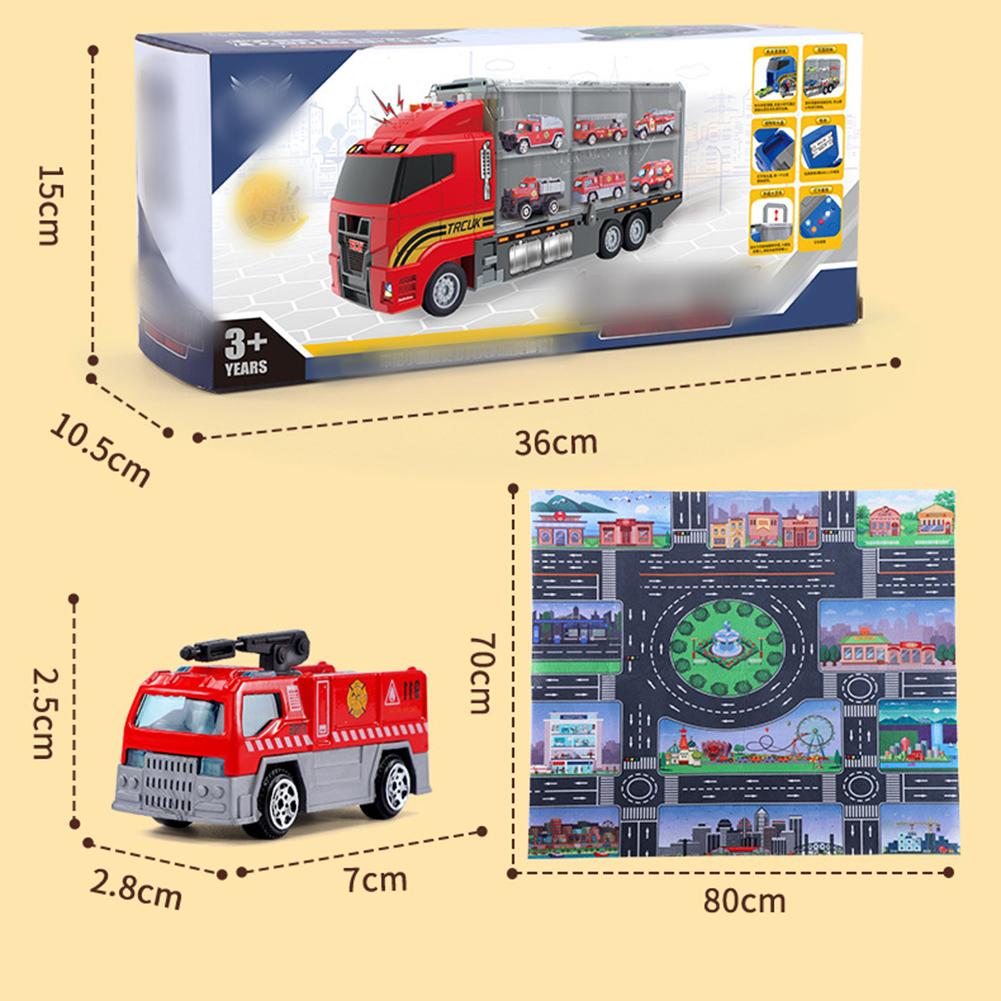 Construction Truck Vehicle Toy Set For Kids Alloy Carrier Truck Push And Go Vehicle Car Toys Birthday Gifts For Boys Girls