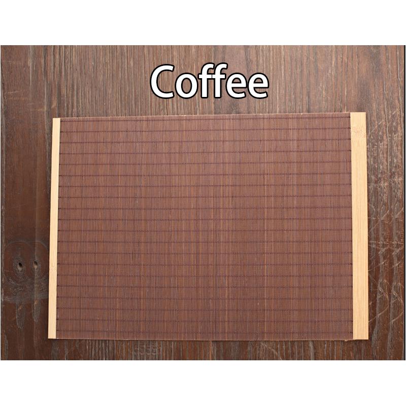 

Натуральная бамбуковая подставка для стола, чайная, обеденная, термоизолированная, дорожка на стол, японский стиль, натуральная плетеная подставка, подставка под чашку, принадлежности 20x30cm кофейный
