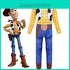 Colorful Toy Story 4 Woody Cosplay Costume For Kids Featuring Long Sleeves Jumpsuit