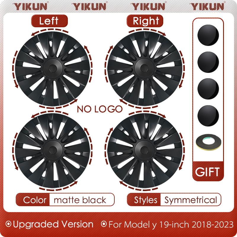 4PCS 18/19Inch Wheel Cover for Tesla Model 3/Y Hubcaps Replacement Steering Wheel Rim Protector Accessories Hub cap 2017-2023