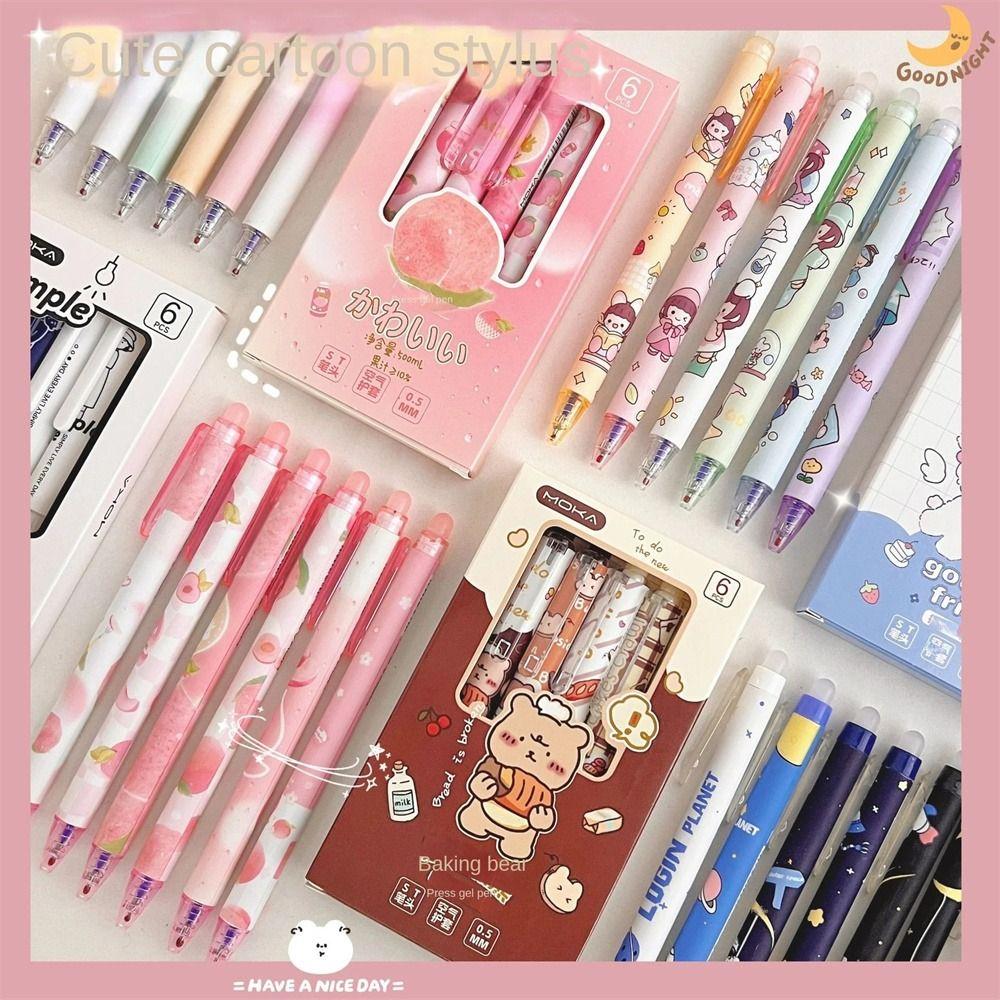 Writing Erasable Pens Cartoon Neutral Pen Office Accessories Gel Pens  School Supplies