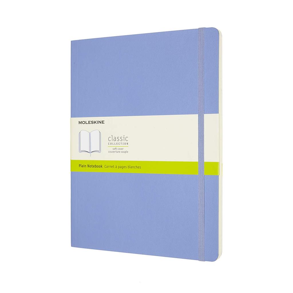 Moleskine Notebook Classic Notebook Soft Cover Plain XL Size wide x 25cm Hydration Blue QP623B42 (19cm long)