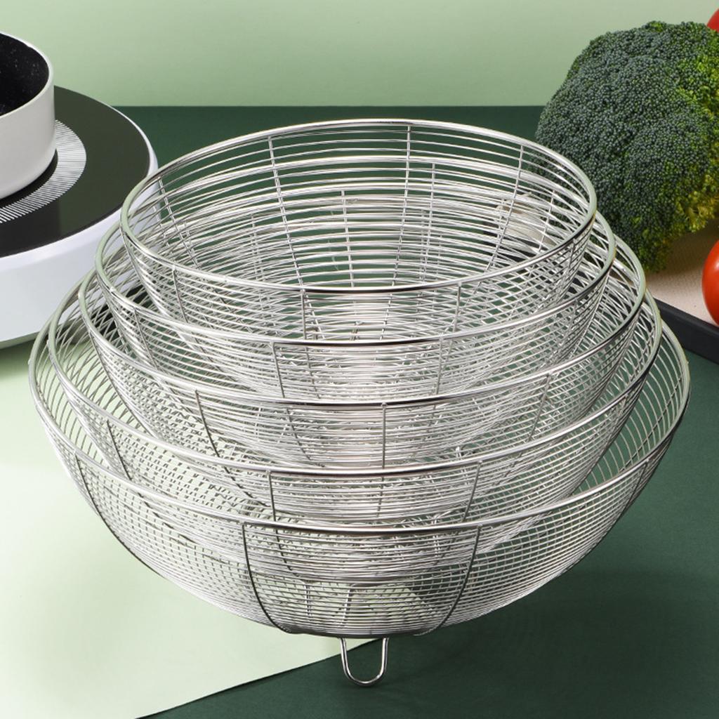 Multipurpose Stainless Steel Wire Baskets For Fruits And Vegetables Elegant Metal Storage Bowl For Kitchen Organization
