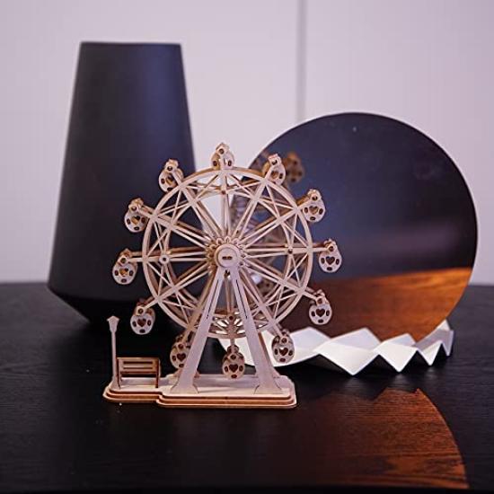 Tsukurun 3D Wood Puzzle Ornament Series Includes Japanese Instructions desu® (Ferris Wheel) -
