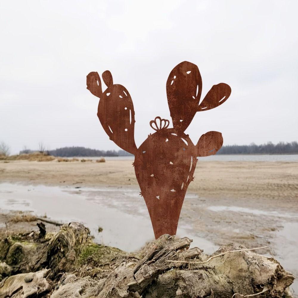 Antique Design Decorative Garden Stakes Metal Floor Plugs Ground Stake  Flower Pot