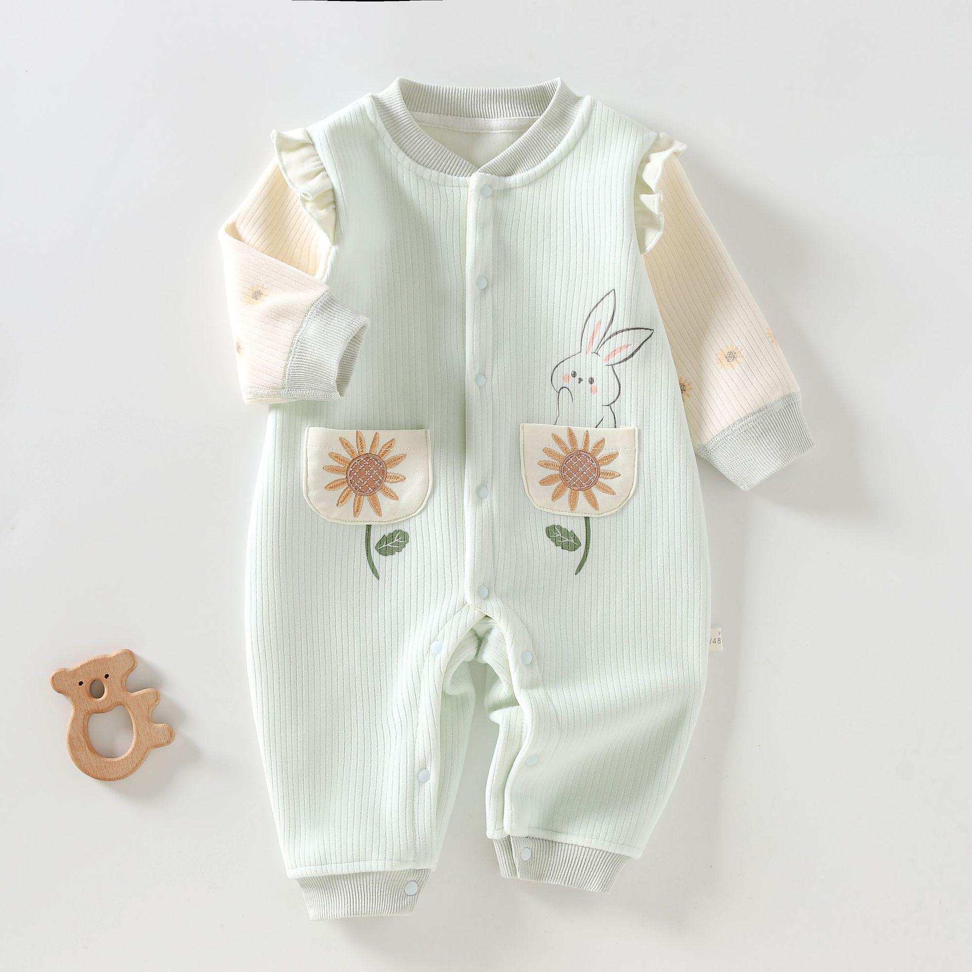 

Cozy Fleece Baby Jumpsuit: Warm Infant & Toddler Pajamas for Autumn & Winter 73 cm