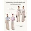 INMAN Women's Relaxed Fit Drawstring Linen Blend Wide-Leg Pants
