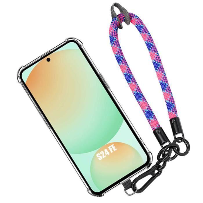 Coque de protection - Booling - pour Samsung Galaxy S24 FE - Antichoc - Transparent - Bracelet démontable