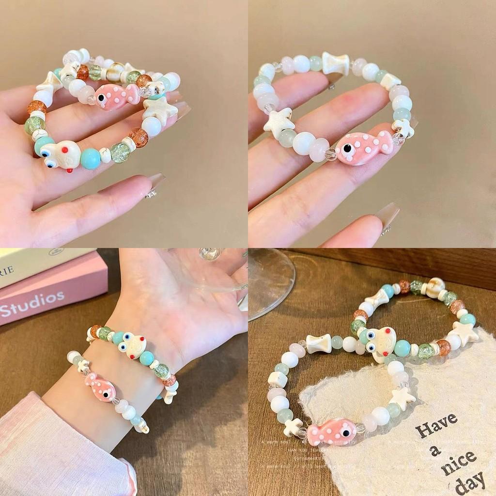 Ceramic Frog Unique Beaded Bracelet Sweet Summer Style Ideal For Travel Friendship And