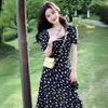 Spice Girl Sexy Salty Sweet Tea Break Dress Small Floral Chiffon Dress Women's Summer Floral Dress New Long Skirt