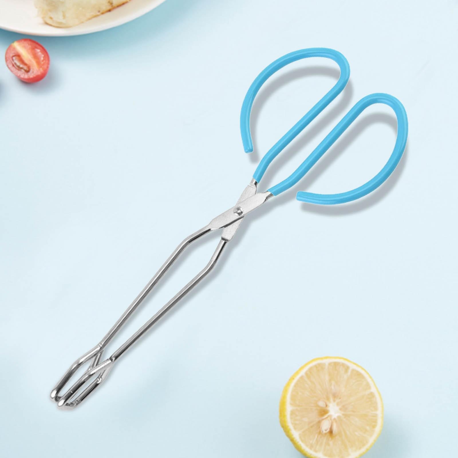 

Kitchen Accessories Stainless Steel Cooking Tongs For Grilling ,Serving ,Barbecue Convenient Buffet Restaurant Food Clip небесно-голубой