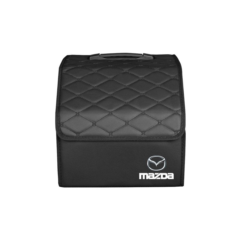 Leather Suitcase Car Trunk Organizer Box Foldable Storage Bin For Mazda 2 3 6 5 Atenza W CX30 CX90 CX60 CX50 MX30 CX3 CX5 MX5 CX7