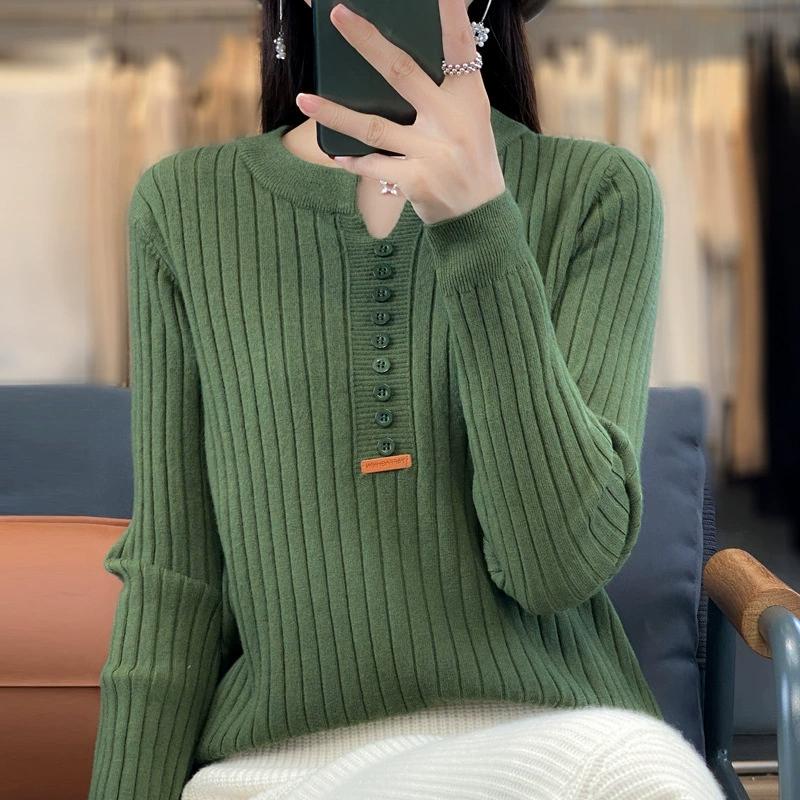 Autumn Atmosphere Quality Andy Velvet Pullover Round Neck Regular Sweater Women's Knitted Sweater