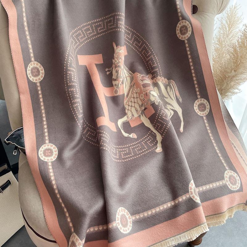 

Теплый жаккардовый шарф с короткими буквами и кисточками для бороды, зимний корейский студенческий универсальный, удобный и модный, имитация шаль серый