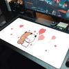 PandaBobaLove Lace Solid Color Mouse Pad Large Gaming Table Cushion Non-slip Laptop Tablet Big Mousepad XXL Mat Mini PC Playmat With Lock edge