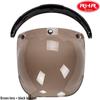 Japanese Three-Button Bubble Lens Motorcycle Helmet