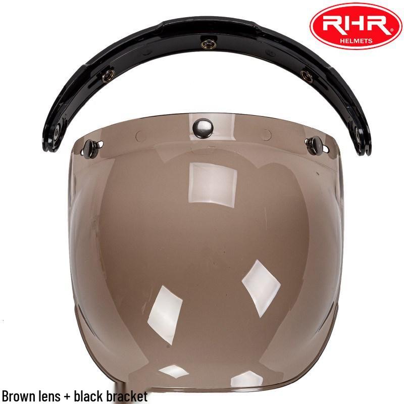 Japanese Three-Button Bubble Lens Motorcycle Helmet