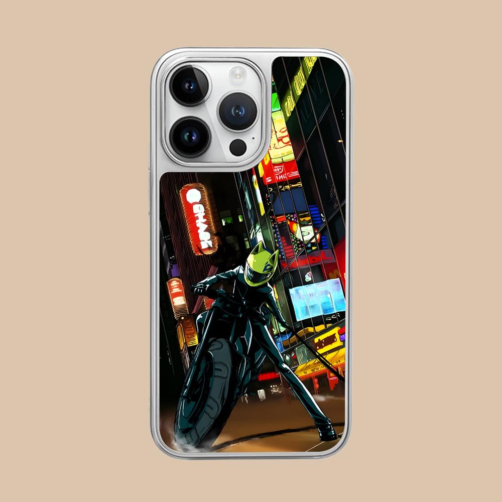 Anime Durarara Phone Case for iPhone 17 16 15 14 13 12 11 Air Pro Max Plus Electroplated Silver Cover