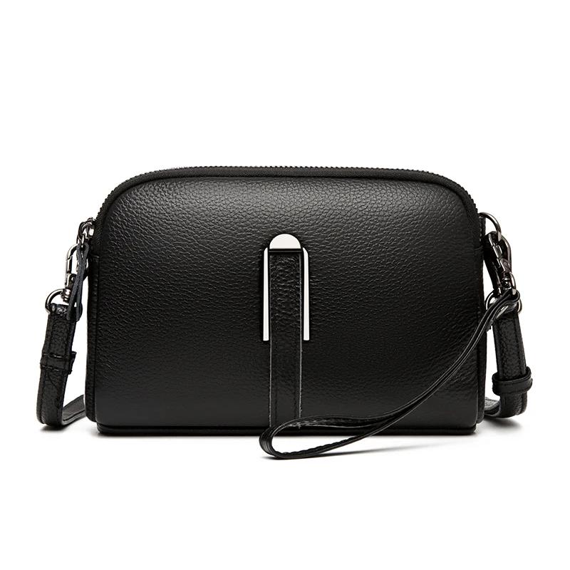 

Fashi Solid Genuine Leather Shoulder Bag Trendy Middle-aged Mother Lady Mini Bag Designer First-layer Cowhide Crossbody Bags