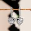 Special For Hollow Heart-Shaped Zircon Earrings, Exquisite Copper-Plated Platinum Earrings And Ear Jewelry.