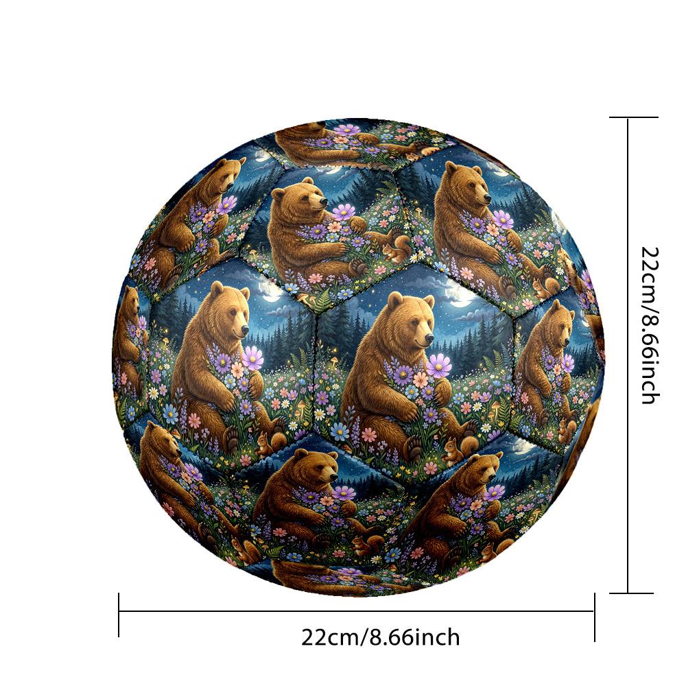 1pc Bear Moonlit Garden Durable Size 5 Soccer Ball Professional Match Training Football Indoor &Outdoor Sports Ball P60161