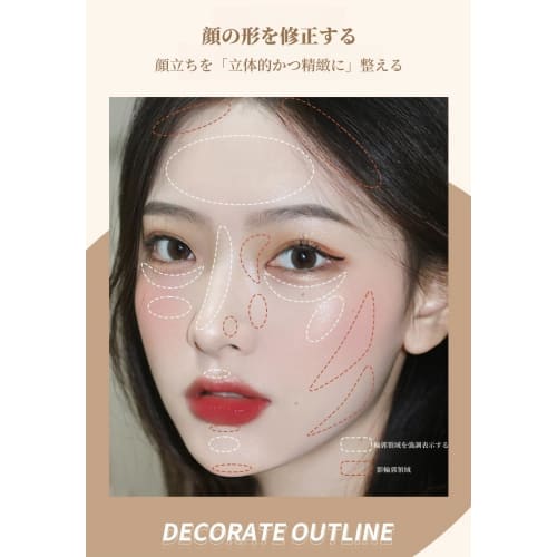 Unyoke Double End Liquid Highlight Stick Facial Repair Stick Nose Shadow Silhouette Beautiful Face Ladies Liquid Repair Liquid-01#Cold Skin Color